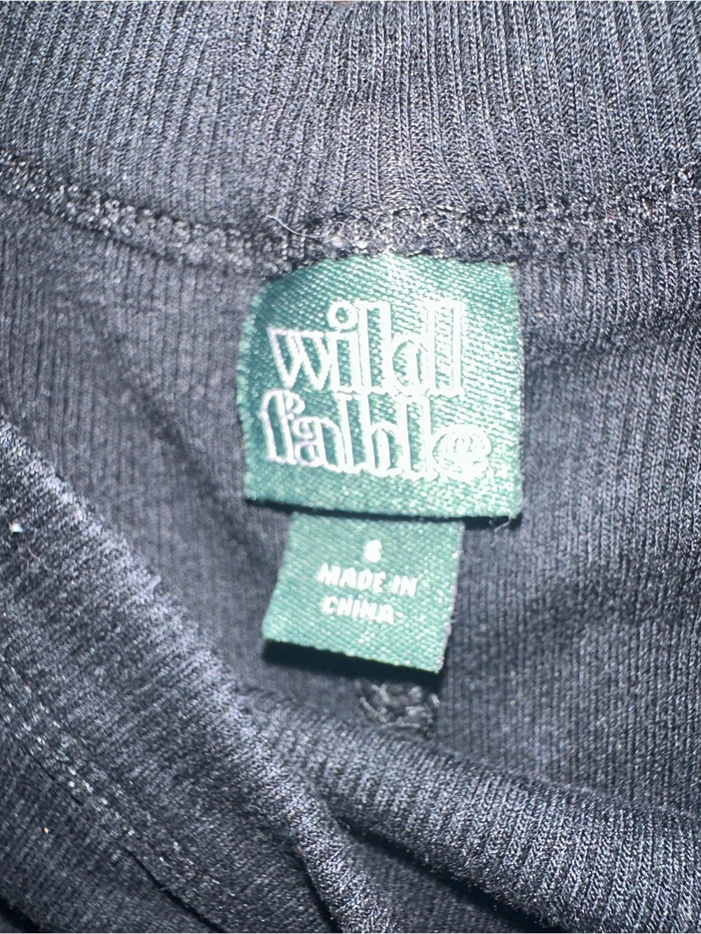 wild fable Black Crewneck Sweater with Logo Tag